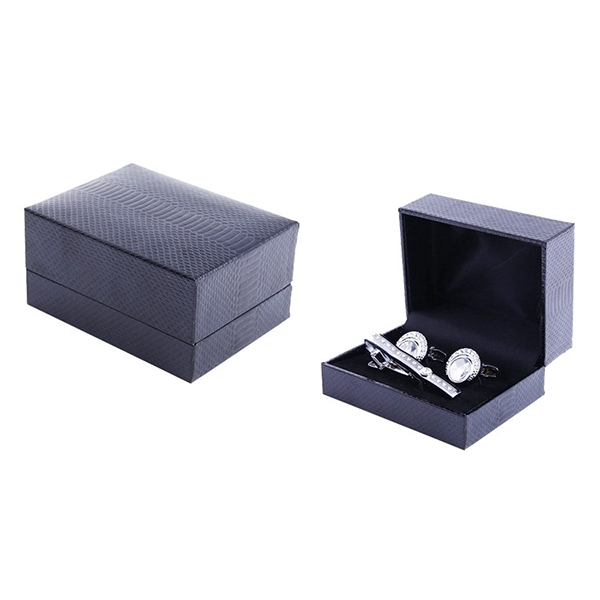 Фабрична луксозна мъжка кутия за бижута копчета за ръкавели и щипка за вратовръзка подаръчна опаковка