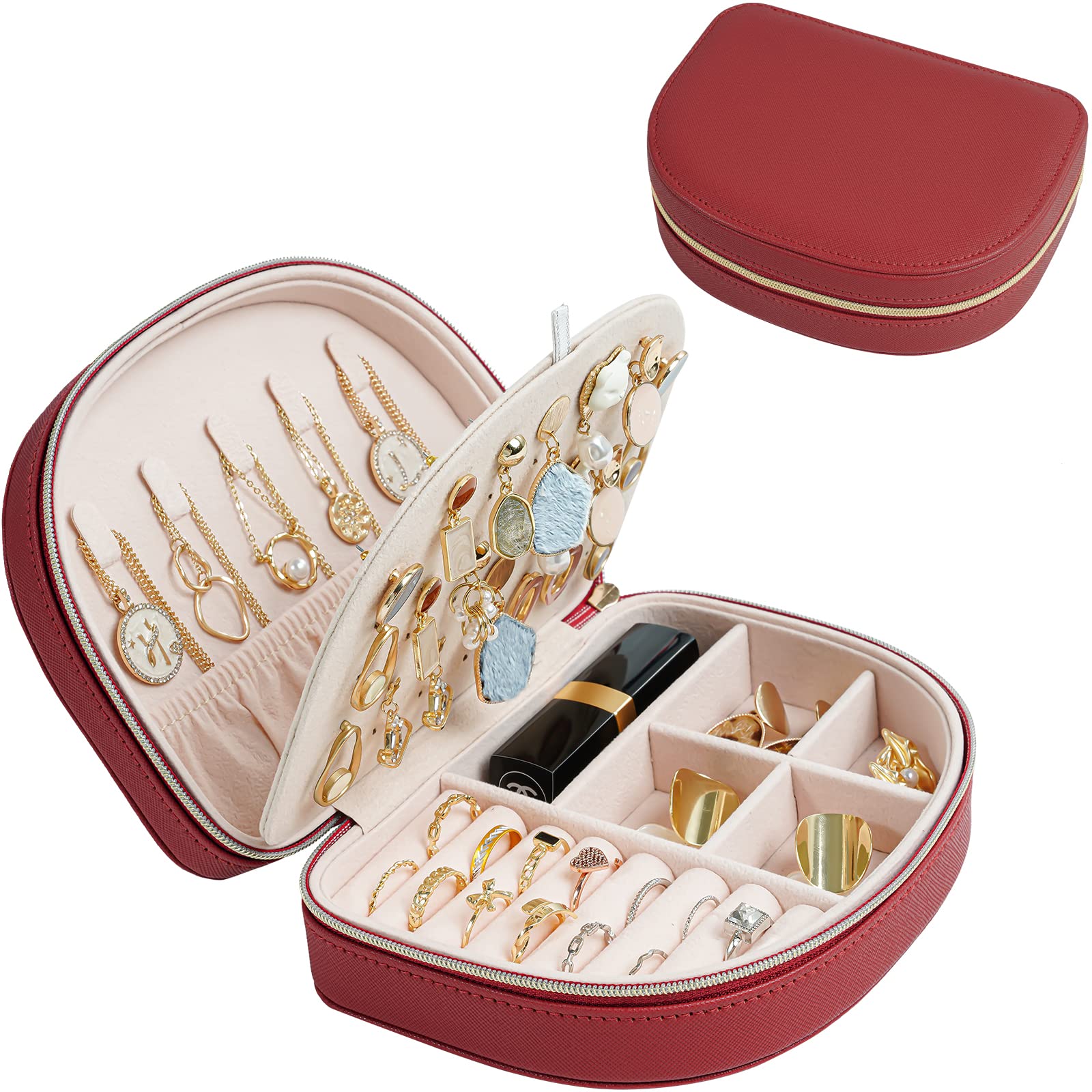 Small Portable Seashell-Shaped Jewelry Case