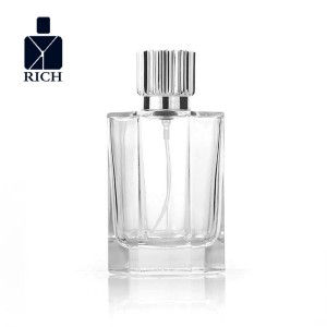 Hexagonal Perfume Bottle with ABS Vertical Textured Cap