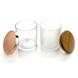 Candle Jar Glass 300ml With Bamboo Lid