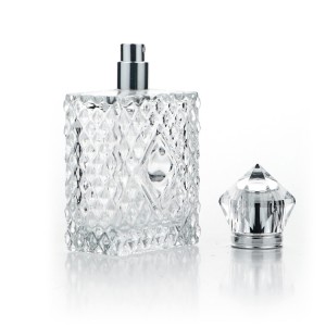3.4 Oz Perfume Bottle engraved Glass Bottle