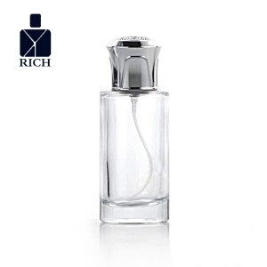50ml Cylinder Perfume Bottle With Flower Cap