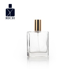 50ml Flat Square Glass Perfume Bottle