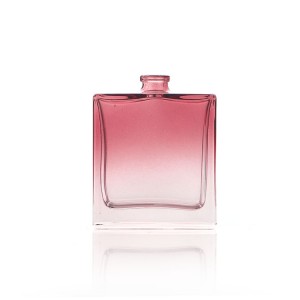 Colour Custom 50ml Square Perfume Bottle With Wood Grain Plastic Cap