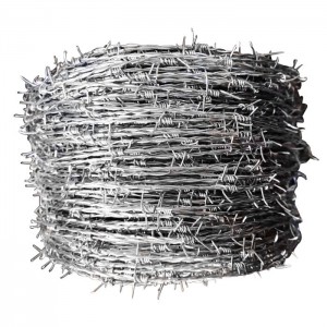 Galvanized barbed wire PVC coated barbed wire Double Twist Barbed Wire barb wireDouble Twist Security Barbed Iron Wire Two Line Wires Together Barbs