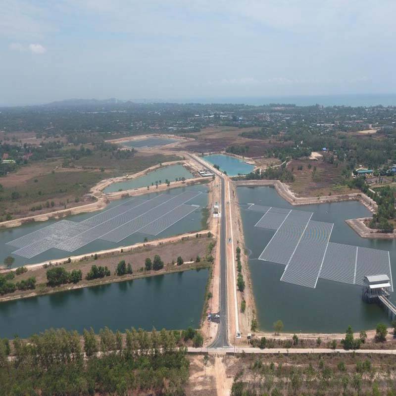 12,5MW плаваща електроцентрала, построена в Тайланд