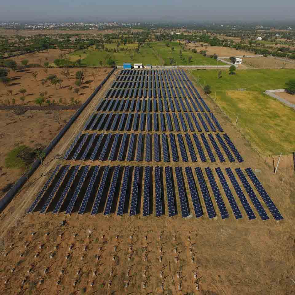 인도의 1MW 태양광 시스템