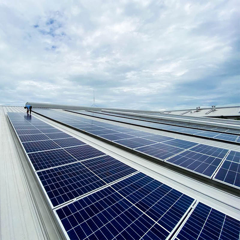 Солнечные фотоэлектрические установки мощностью 2,27 МВт на крыше в провинции Тайнинь, Вьетнам