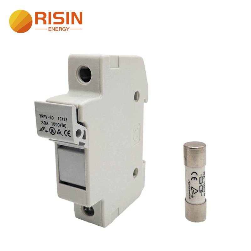 Professional China 6ka Circuit Breaker – 1000V DC Solar PV Fuse Holder 10x38mm for Solar PV Fuse with TUV UL and ROHS – RISIN