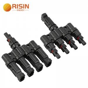 Good Quality Mc4 Branch Connector - Solar Panel Cable Splitter 1 to 4 T Branch Connectors – RISIN
