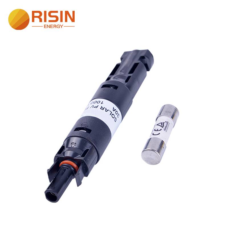 1000V 1500V MC4 fusible type Solar Fuse Connector with 10x38mm fuse 30A approved by TUV UL CE
