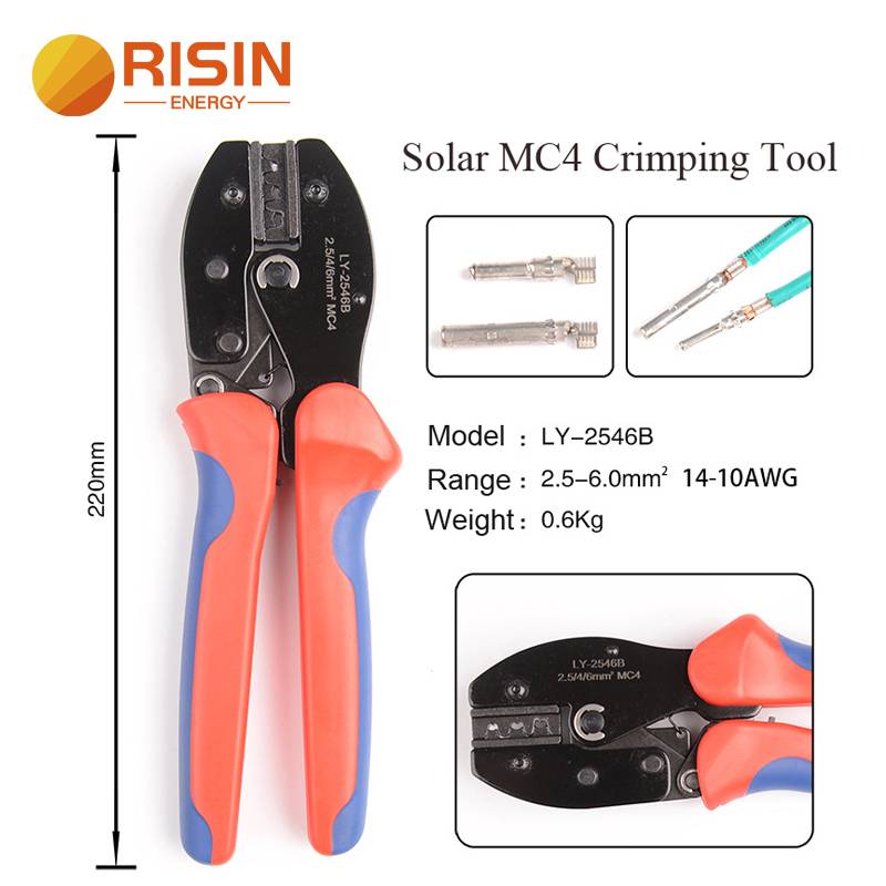 Solcellekabel Crimper 2,5-6mm2 MC4 stik MC4 crimpeværktøj