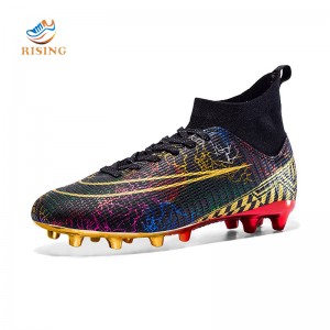 Mens Soccer Cleats Foutbòl Boots Spikes Soulye High-Top Unisex Deyò / Andedan kay Fòmasyon Atletik Sneaker