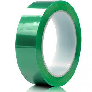Augstas temperatūras zaļa pulvera pārklājuma maskēšanas PET lente