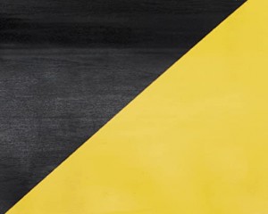 Lys svart + gul Forsiktig/Sikkerhetstape Advarselstape for høy synlighet utendørs