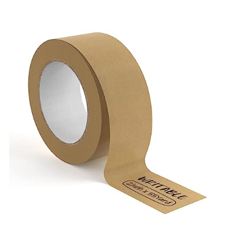 Wet Kraft Paper Tape ການຫຸ້ມຫໍ່ນ້ໍາທີ່ໃຊ້ໄດ້ທົນທານຕໍ່ການກະຕຸ້ນ tape ສີນ້ໍາຕານ Kraft Gum Tape ແນະນໍາຮູບພາບ