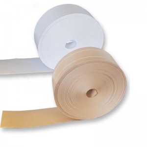 Wet Kraft Paper Tape ການຫຸ້ມຫໍ່ tape kraft Gum ສີນ້ໍາທົນທານ