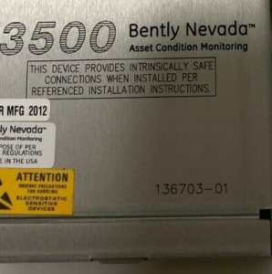Bently Nevada 3500/50-04-00 136703-01 diskrečiųjų vidinių barjerų įvesties / išvesties modulis su vidiniais išvadais