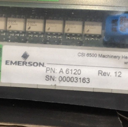 Emerson A6120 Case Seismic Vibration Monitor Nā Kiʻi Hōʻikeʻike