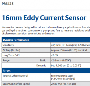 EPRO PR6425/010-100 16 мм құйынды ток сенсоры