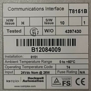 ICS Triplex T8151B Trusted Communications Interface