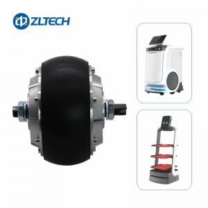 ZLTECH 4.5inch 24V-48V 150kg rubber wheel hub motor para sa AGV
