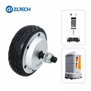 ZLTECH 5.5inch 24V 150W 270RPM encoder DC in wheel hub motor for mobile robot