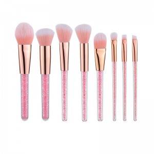 Pink Color Glitter Makeup Brush Set
