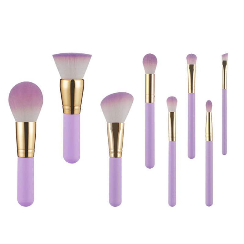 Purple Handle Purple Hair Purple Makeup Brush Set