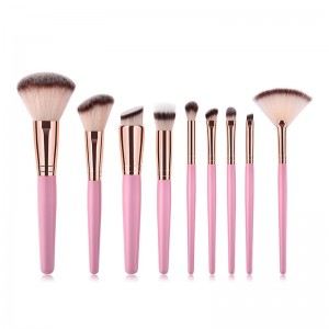 High Quality Pink Handle Cosmetics Brush Set