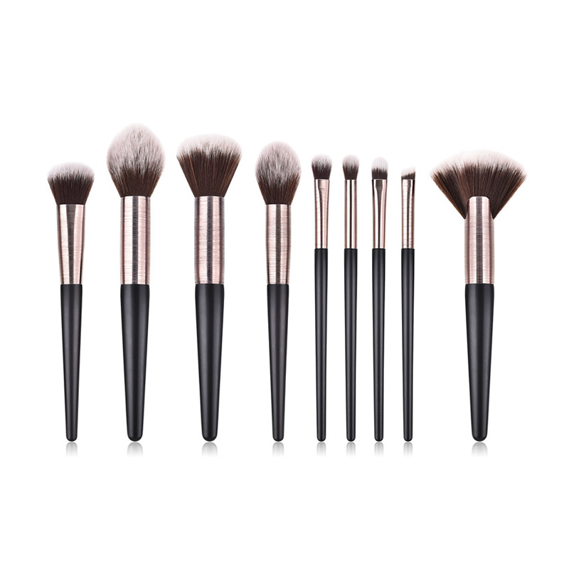 Makeup Brush Set with Wiredrawing Ferrule