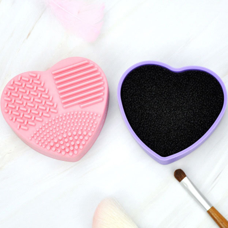 Heart Shape Double Ended Makeup Brush Cleaner