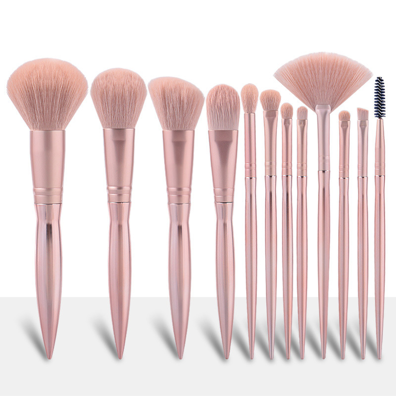 High Quality Private Label Makeup Brush Set with Fan Brush