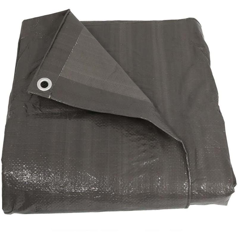Roc Tarp 12×16 Heavy Duty UV Resistant Tarp – Outdoor Reversible Dark Gray Poly Tarpaulin Cover – Multi-Purpose Painting, Camping and Backpacking Tarp Featured Image