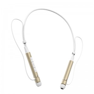 Auriculares deportivos inalámbricos con banda para el cuello y auriculares retráctiles