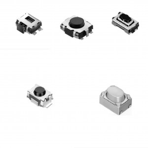 3.7*6.1*2.5，1.57N SKQYAAE010 SPST 50mA   12VDC Vertical Rectangle button SMD Tactile Switches RoHS