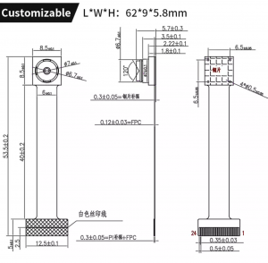 Harga Pabrik 1/4″ GC1054 Sensor 1MP 1280 * 720 30fps Modul Kaméra Pangenal Wajah MIPI