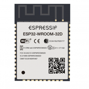 ESP32-WROOM-32D WiFi Module (802.11) SMD Module, ESP32-D0WD, 32Mbits SPI flash, UART mode, PCB antenna SMD-38 WiFi Modules RoHS