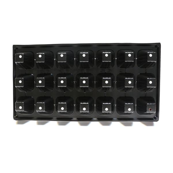 21cells Agriculture greenhouse Seed planting black plastic pot germination cell hole plant nursery tray box seed propagation tray