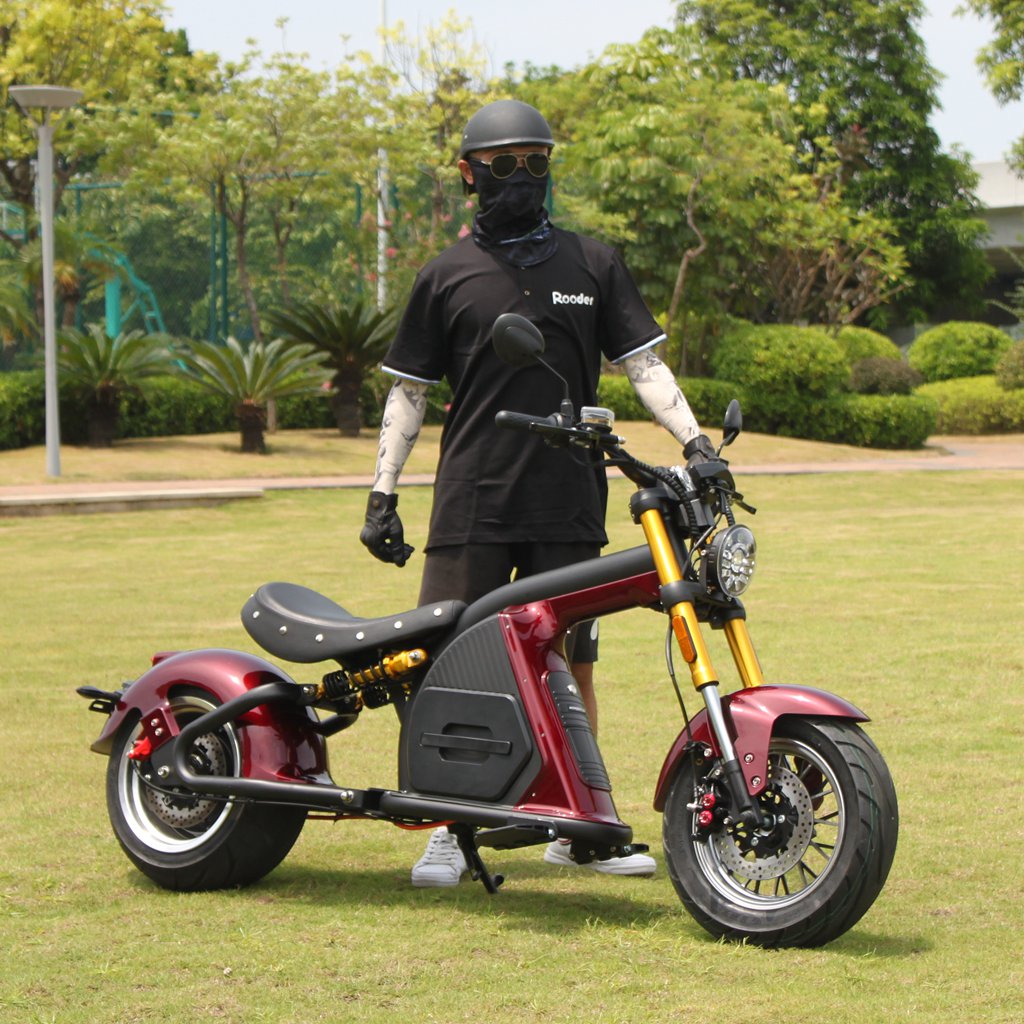 Rooder knight m8s elektrikli motosiklet 72v 4000w 35ah çıkarılabilir pil