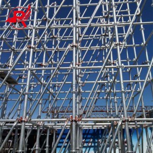 Kompleto nga Metal Heavy Duty Scaffold Hot Dip Galvanized All Round Layher Ringlock System Scaffolding For Sale