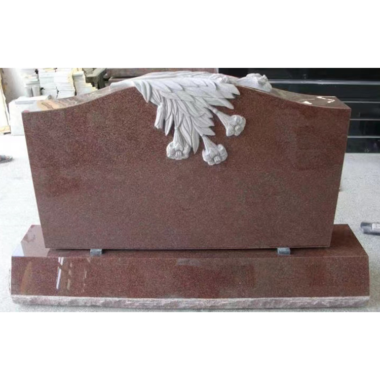 墓地の空白の花崗岩の墓石を彫刻するカスタム墓地石