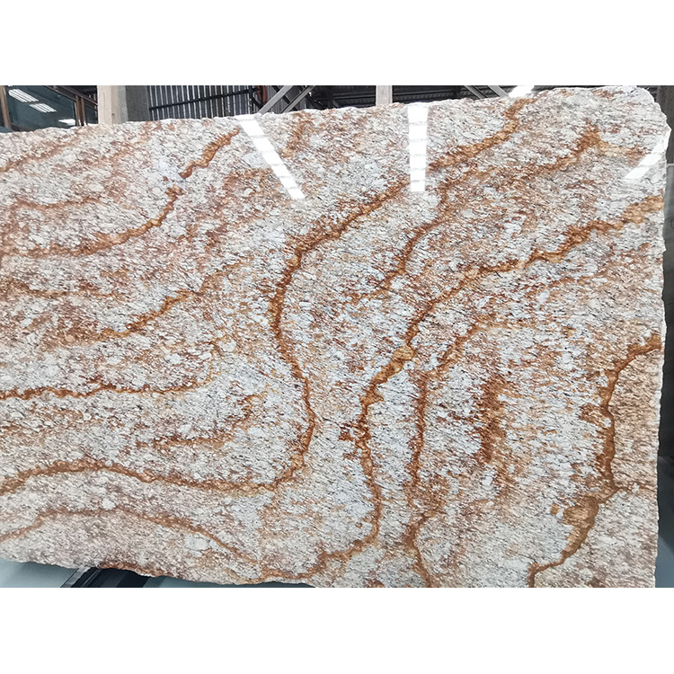 Borongan brazil verniz tropis emas granit batu slabs & Ubin