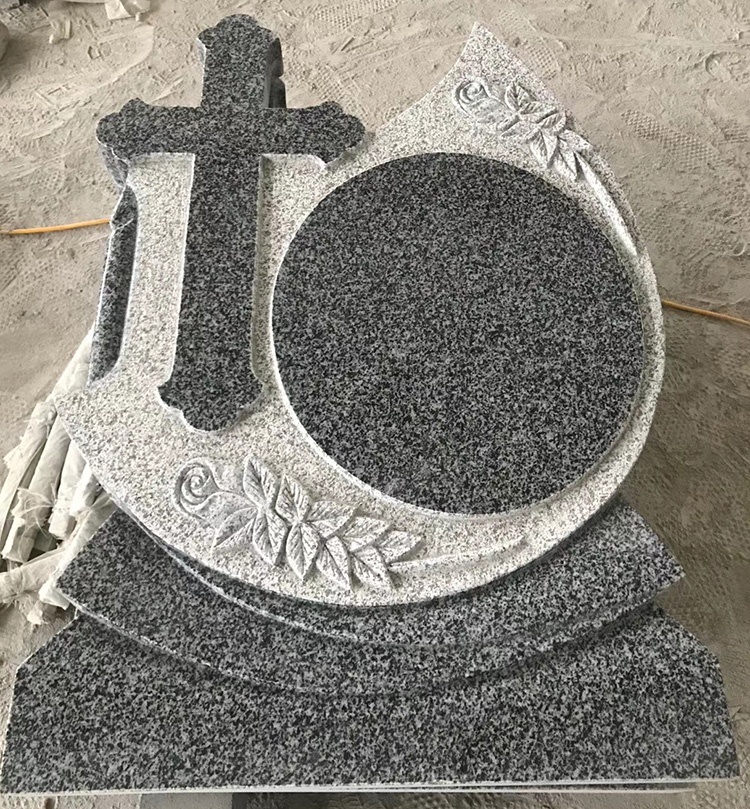 Batu nisan peringatan ukiran datar granit khusus kanggo kuburan