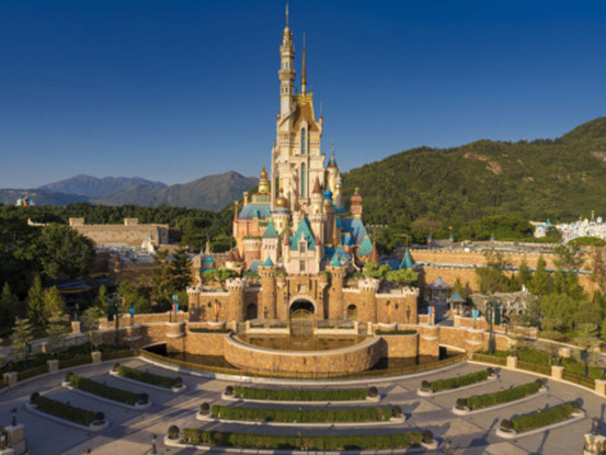 China jura beige limestone tile for Hongkong Disneyland outdoor garden decoration