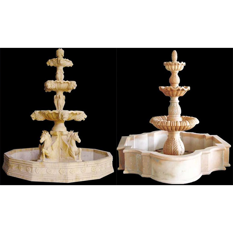 Home decor statue marble round waterfall water fountains for house