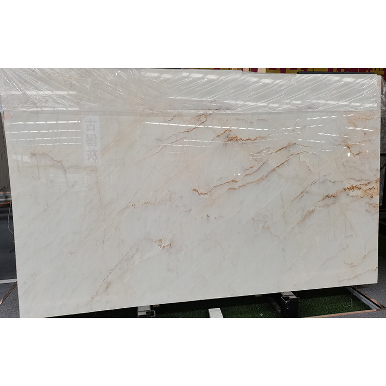 Chinese natural calcutta gold white marble with gold veins