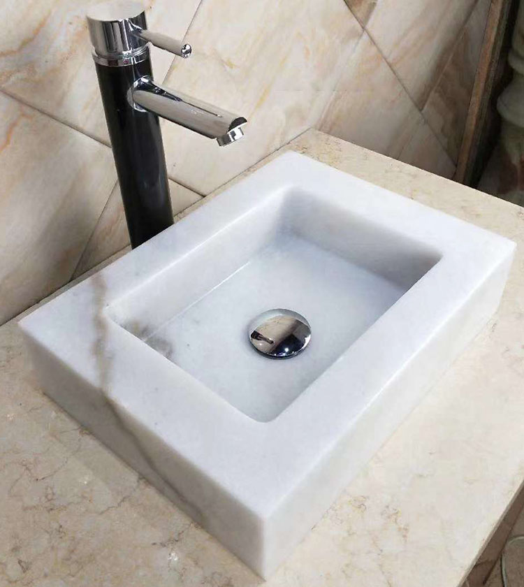 Bra pris enkel liten rektangulär toalett badrum handfat handfat med fåfänga