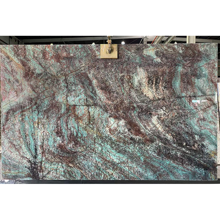 bahan batu countertop awét esmeralda slabs quartzite héjo pikeun dapur