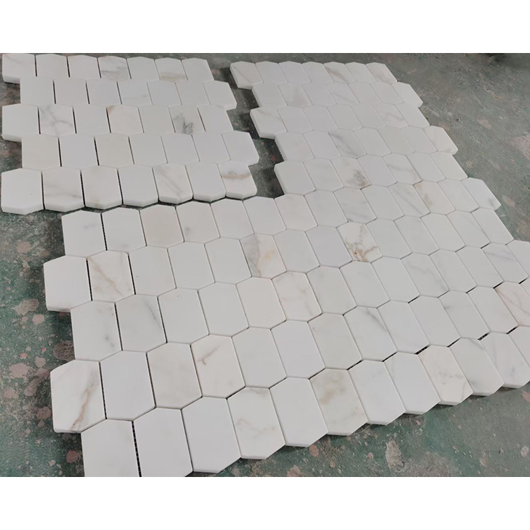 Kinerja Tinggi Cina Dapur Backsplash Harga Alus Matte Bodas Mosaic Genténg Premium Hexagon Mosaic